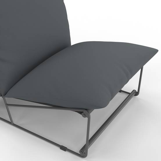 Lot de 2 fauteuils de jardin NAPOLI gris coussins gris anthracite - Image 6