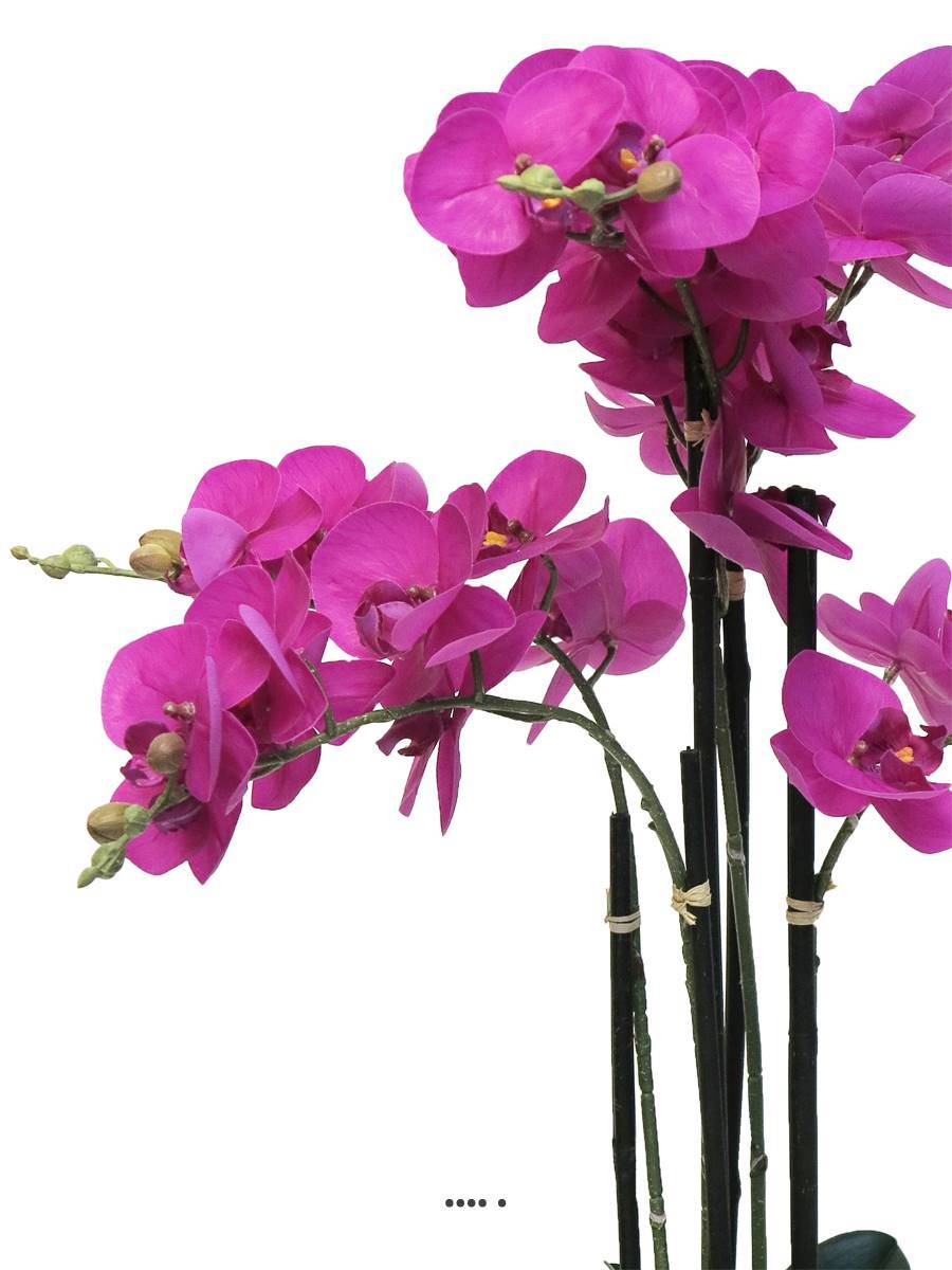 Artificielles - Orchidée Phalaenopsis factice Top Qualité & pot H60cm Rose fushia-BEST - dimhaut: H 60 cm - couleur: Rose fushia 730 - Imagen 3