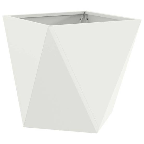 Jardinière | Pot de fleurs | Cache-pot | Bac à fleurs Blanc 40 x 40 x 40 cm Acier - Image 1