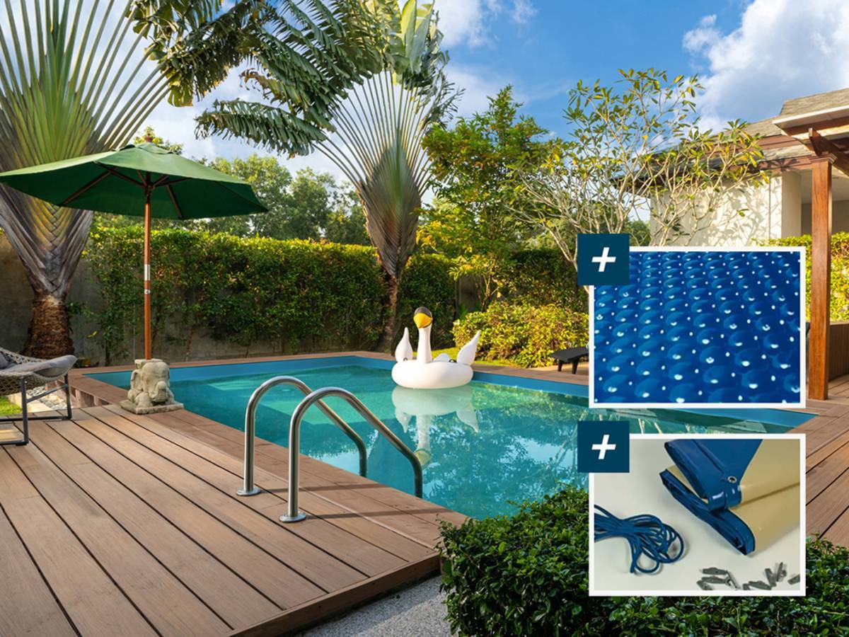 Habitat Et Jardin - Piscine Bois Rectangle " Panama 130 "- 6.20 X 4.10 X 1.30 M + Bâche à Bulles 180 µ - Bâche Hiver 280 G/m² + -habitat Et Jardin - Image 2