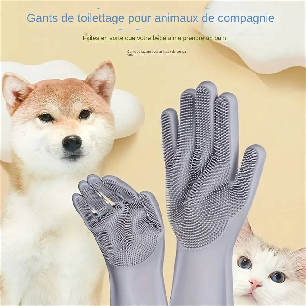 Gant de cuisine en silicone rouge