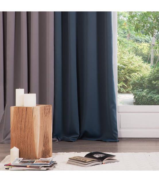 Rideau à œillets Occultant Bleu 140 x 260 cm - Image 4