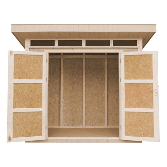 Timbela - Abri de Jardin Qualité Premium 3m² / L161xL294cm - Kit tout compris avec sol, tuiles bitumineuses, set de peinture - Timbela M901A-TERRA BROWN - Image 4