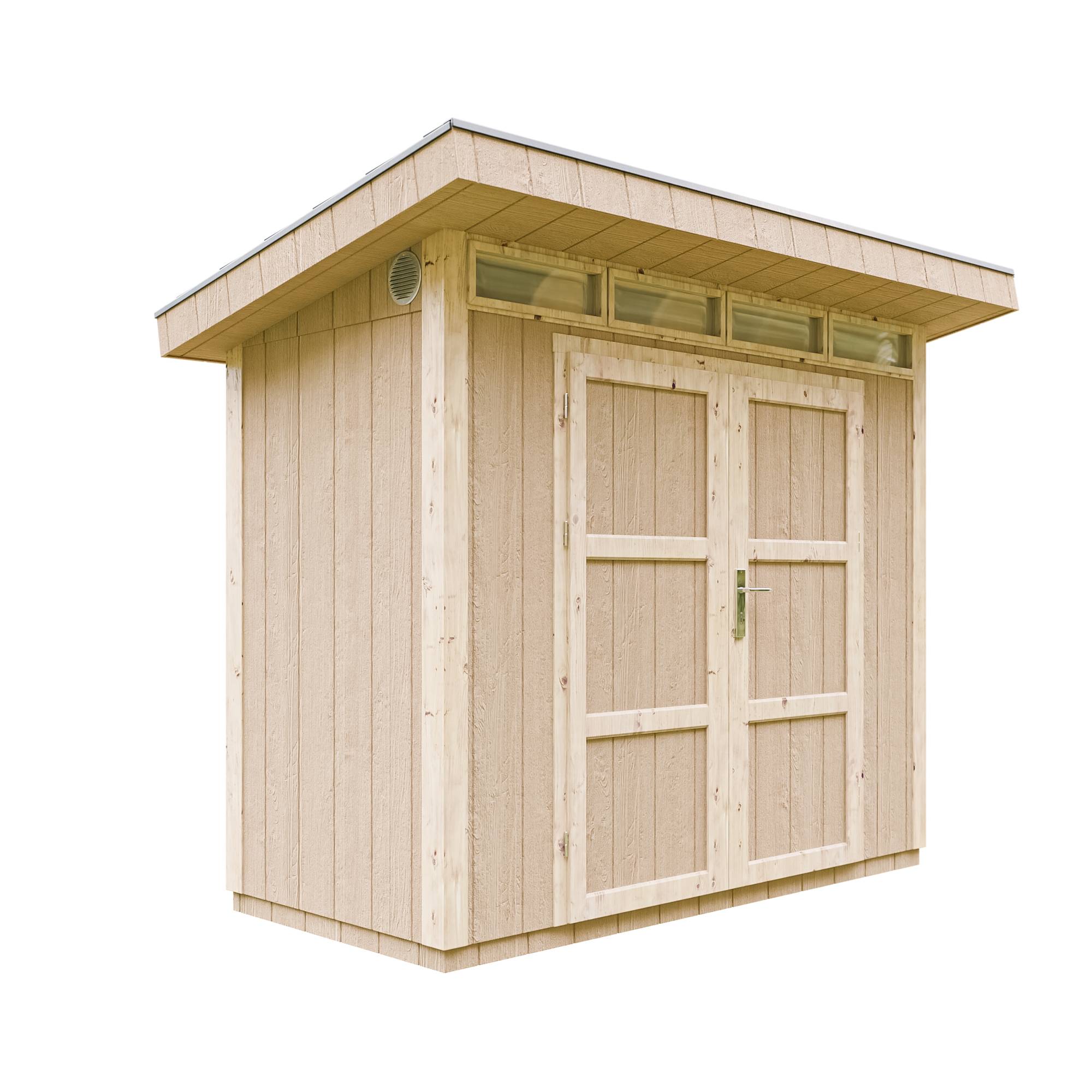 Timbela - Abri de Jardin Qualité Premium 3m² / L161xL294cm - Kit tout compris avec sol, tuiles bitumineuses, set de peinture - Timbela M901A-TERRA BROWN - Image 3