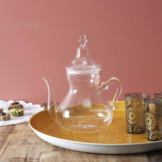 Théière en verre 80 cl avec bec verseur anti-goutte - - Image 2