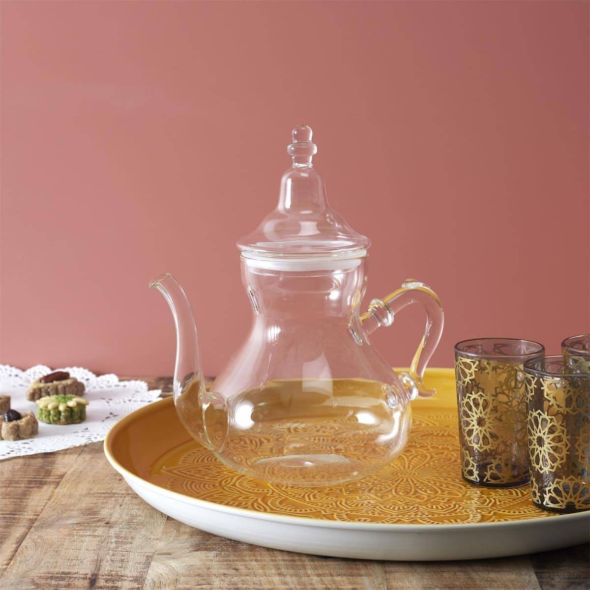 Théière en verre 80 cl avec bec verseur anti-goutte - - Image 2