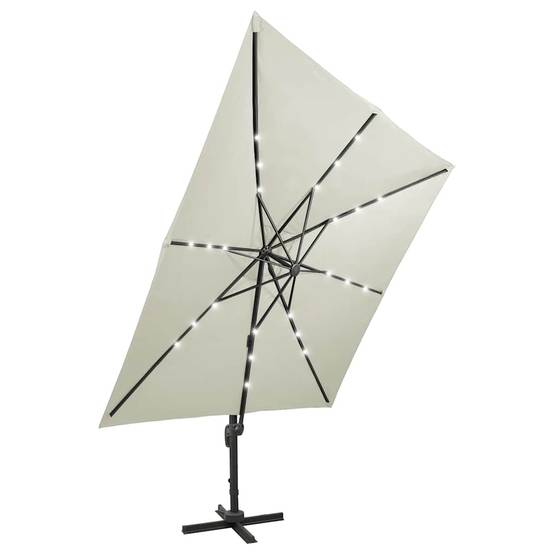 PANGIVO - Parasol déporté aluminium sable 300 x 300 x 258 cm, Poids:19.48kg - PANGIVO - Image 7