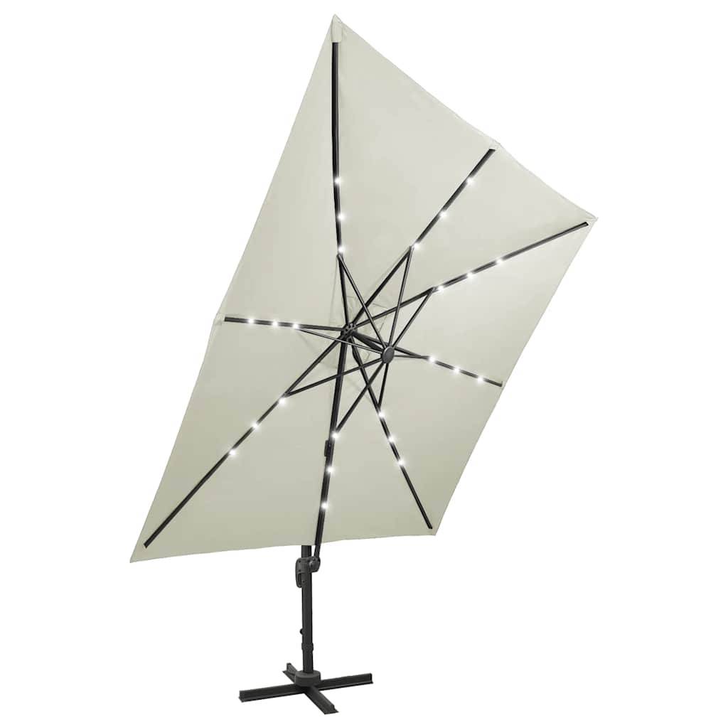 PANGIVO - Parasol déporté aluminium sable 300 x 300 x 258 cm, Poids:19.48kg - PANGIVO - Image 7