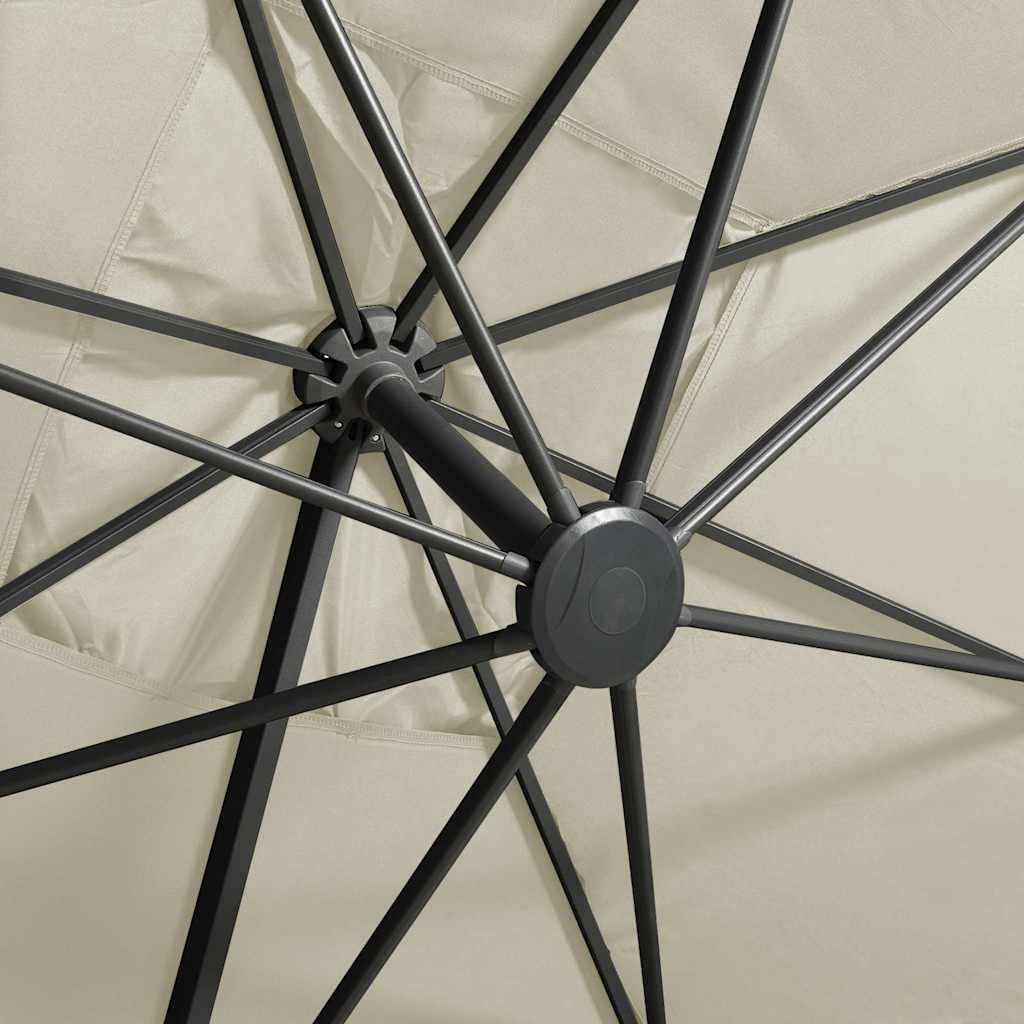 PANGIVO - Parasol déporté aluminium sable 300 x 300 x 258 cm, Poids:19.48kg - PANGIVO - Image 9
