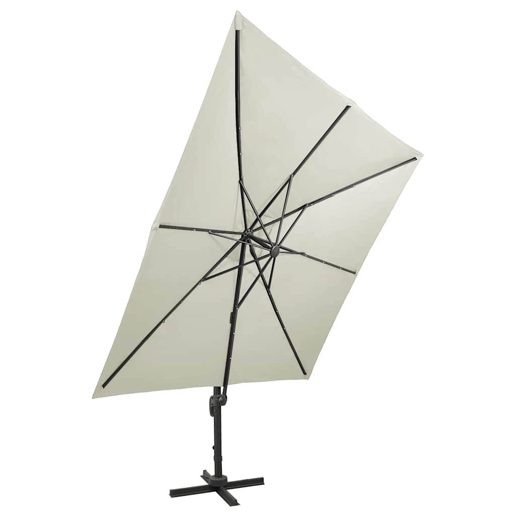 PANGIVO - Parasol déporté aluminium sable 300 x 300 x 258 cm, Poids:19.48kg - PANGIVO - Image 2