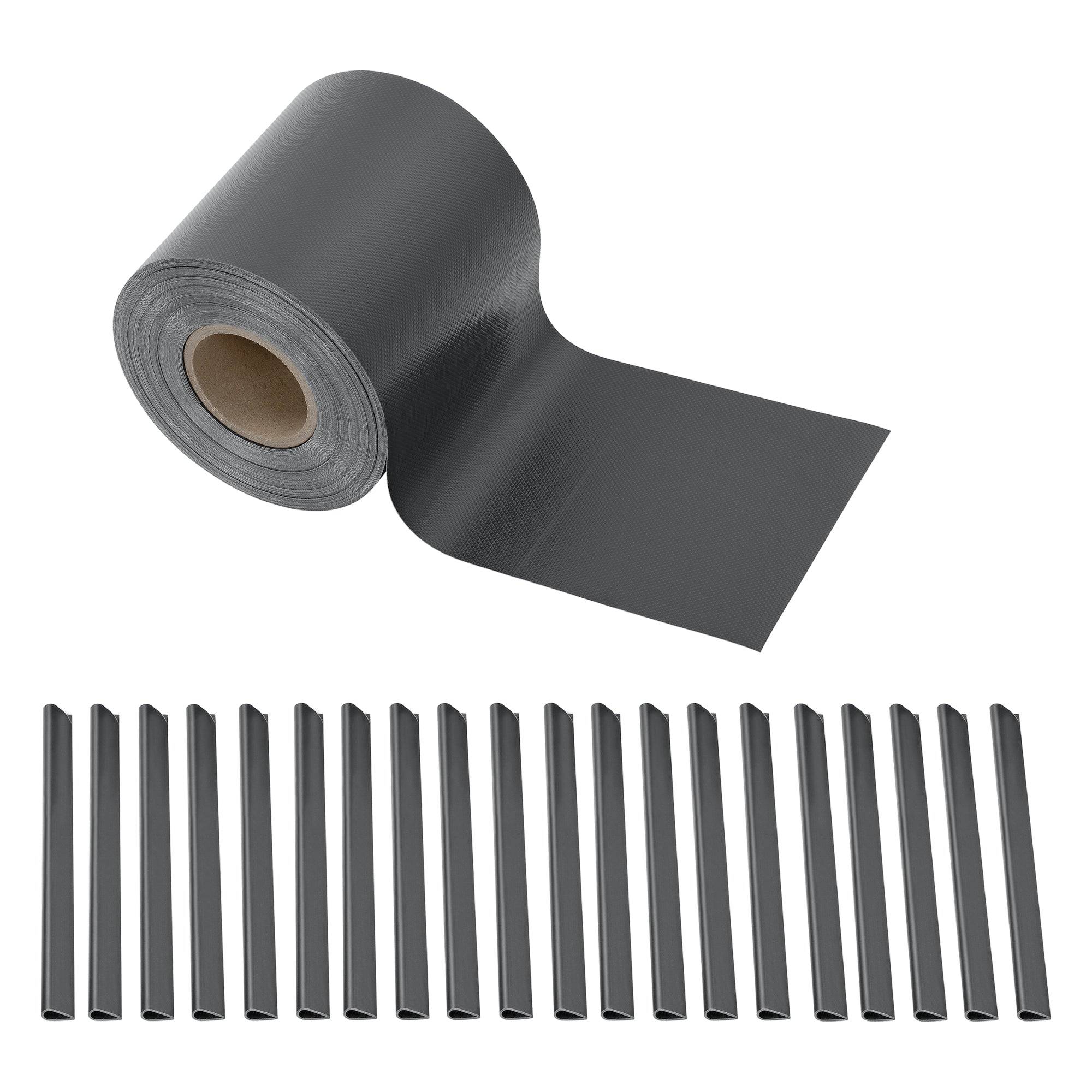 Helloshop26 - Bande de brise-vue PVC 35 m x 19 cm 6,65 m² gris anthracite ral 7016 - Imagen 2