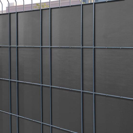 Helloshop26 - Bande de brise-vue PVC 35 m x 19 cm 6,65 m² gris anthracite ral 7016 - Imagen 3