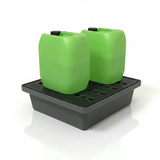 Bac de rétention 30l empilable avec caillebotis - plast'up rotomoulage - Image 1