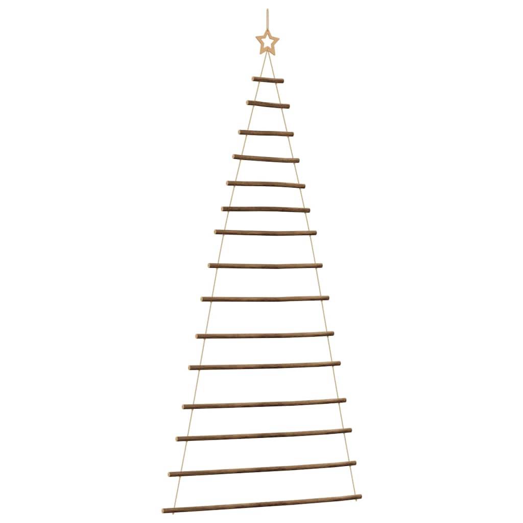 Très Grand Sapin Mural Suspendu en Bois Naturel Décoration Rustique 210 cm – ComfortXL Outdoor Living - Image 2