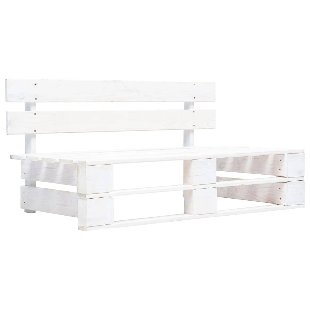 Vidaxl - Salon de jardin palette 6 pcs et coussins Pin imprégné de blanc vidaXL 3066933 - Image 2