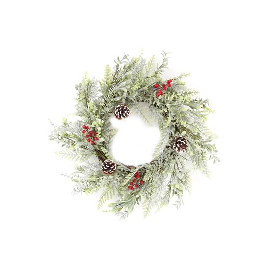 Sans Marque - Couronne de Noël design branche naturelle - Diam. 55 cm - Vert - Heart of the home
