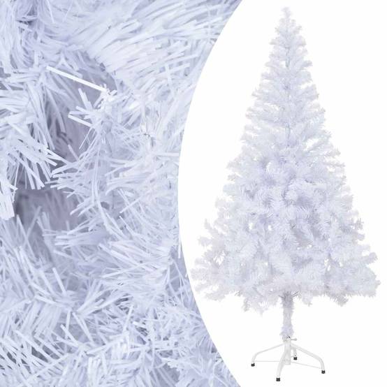 ComfortXL - Sapin de Noël artificiel blanc 150 cm pré-éclairé avec décorations – ComfortXL Outdoor Living - Image 2