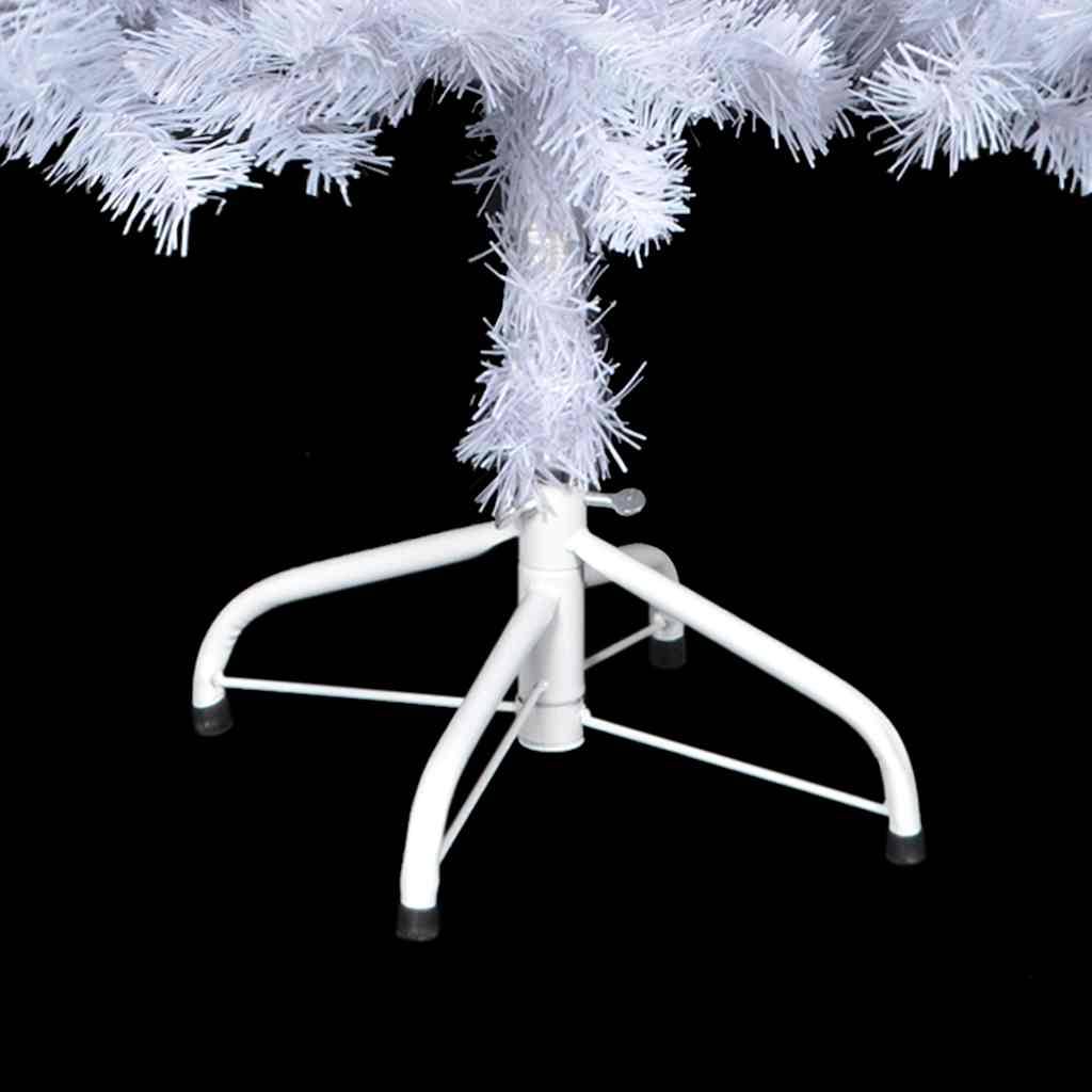 ComfortXL - Sapin de Noël artificiel blanc 150 cm pré-éclairé avec décorations – ComfortXL Outdoor Living - Image 4
