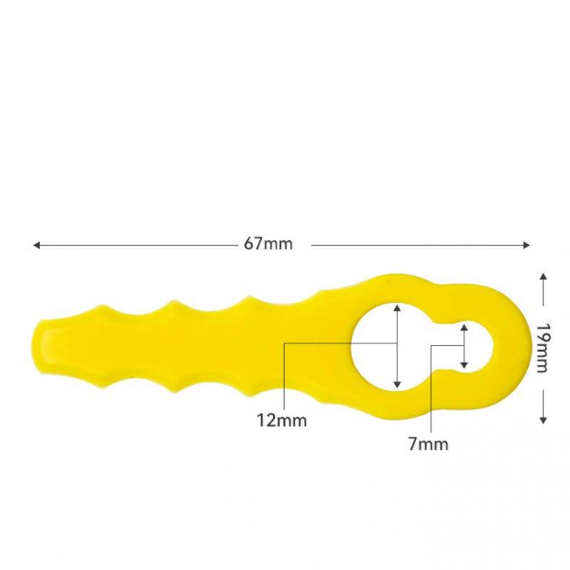 Lot de 50 Lames de Rechange Compatibles pour Ryobi Coupe-Bordure RAC155 RAC157 RAC158, Têtes Double Lames Dentelées-Lytech - Image 2