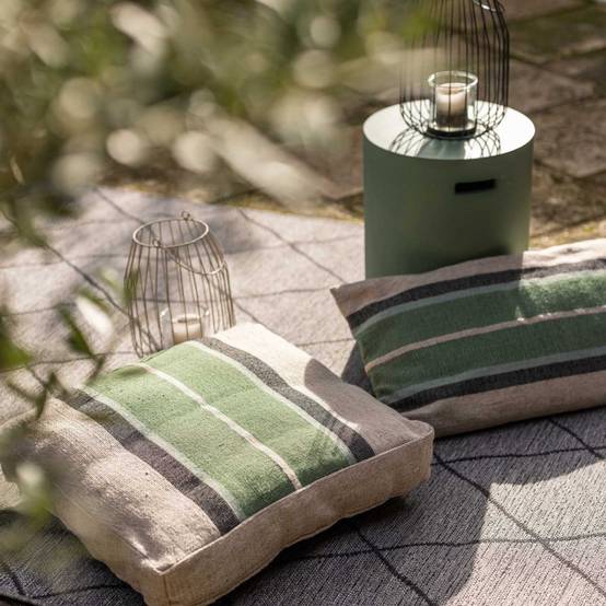Vivaraise - Coussin en tissu Gatsby 40 x 65 cm Eucalyptus - Image 4