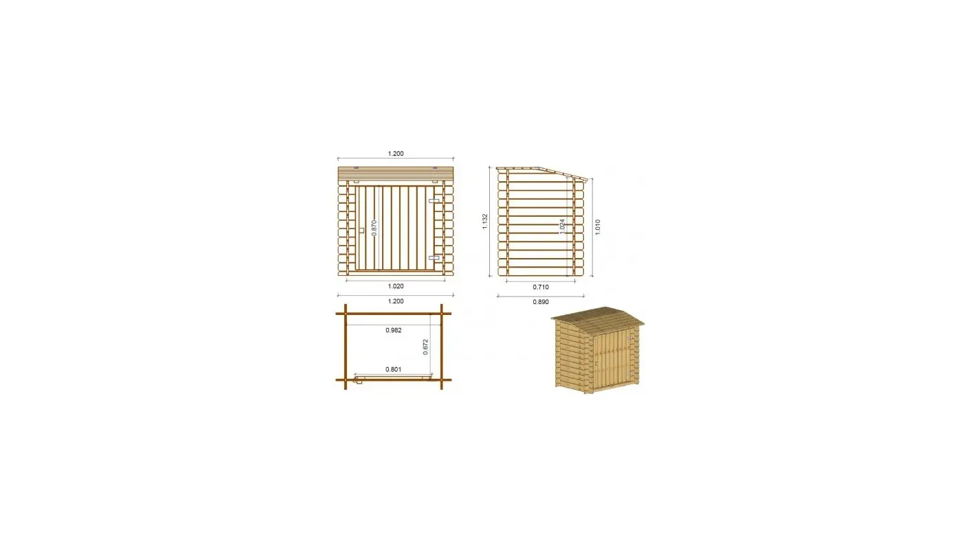 Altanka - Piscine en bois 3,55x4,09 - H.1,17 m - avec filtration et coffre - BAS732OSP+SZA7 - Imagen 10