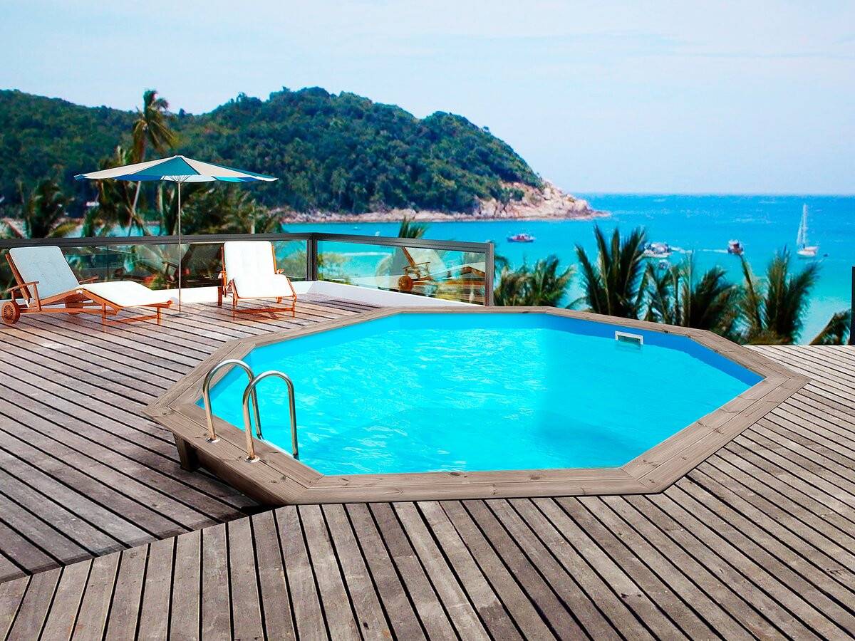 Piscine Bois "venecia" -  5.80 X 1.31 M +  Pompe à Chaleur - Puissance 6.1 Kw -habitat Et Jardin - Imagen 3