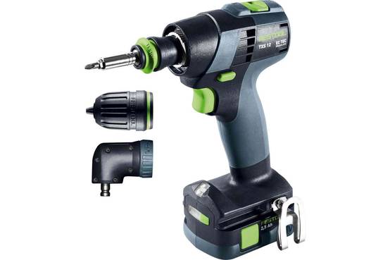 Perceuse-visseuse sans fil TXS 12 2,5-Set - FESTOOL - avec 2 batteries 12V 2.5Ah - accessoires - Systainer - 576874 - Image 2