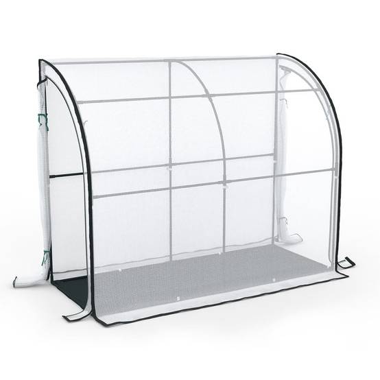 Serre adossée en acier et polyéthylène 1.6m² - 200 x 80 x 160 - Transparent - TERRE JARDIN - Image 5
