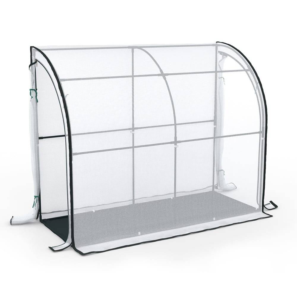 Serre adossée en acier et polyéthylène 1.6m² - 200 x 80 x 160 - Transparent - TERRE JARDIN - Image 5
