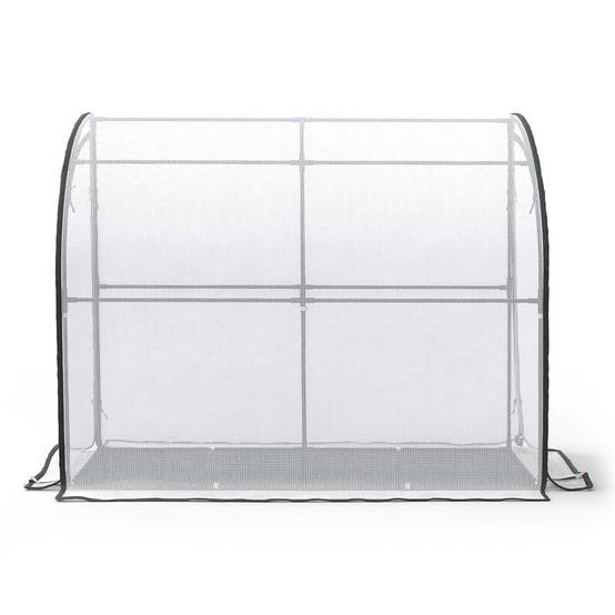 Serre adossée en acier et polyéthylène 1.6m² - 200 x 80 x 160 - Transparent - TERRE JARDIN - Image 4