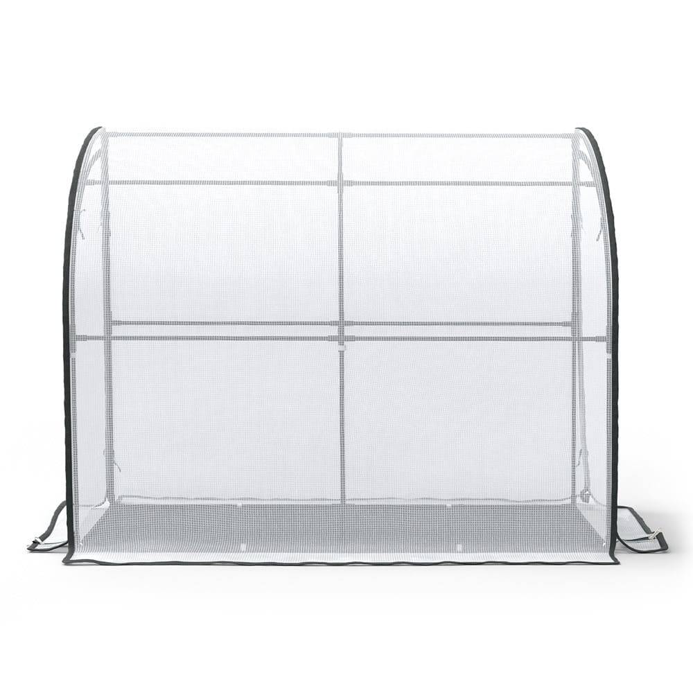 Serre adossée en acier et polyéthylène 1.6m² - 200 x 80 x 160 - Transparent - TERRE JARDIN - Image 4