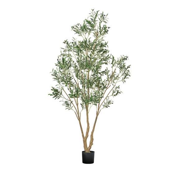 VEVOR Arbre Artificiel Plante Artificielle Faux Olivier 2,4 m Déco d'Intérieur - Image 1