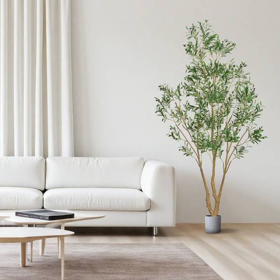 VEVOR Arbre Artificiel Plante Artificielle Faux Olivier 2,4 m Déco d'Intérieur - Image 8