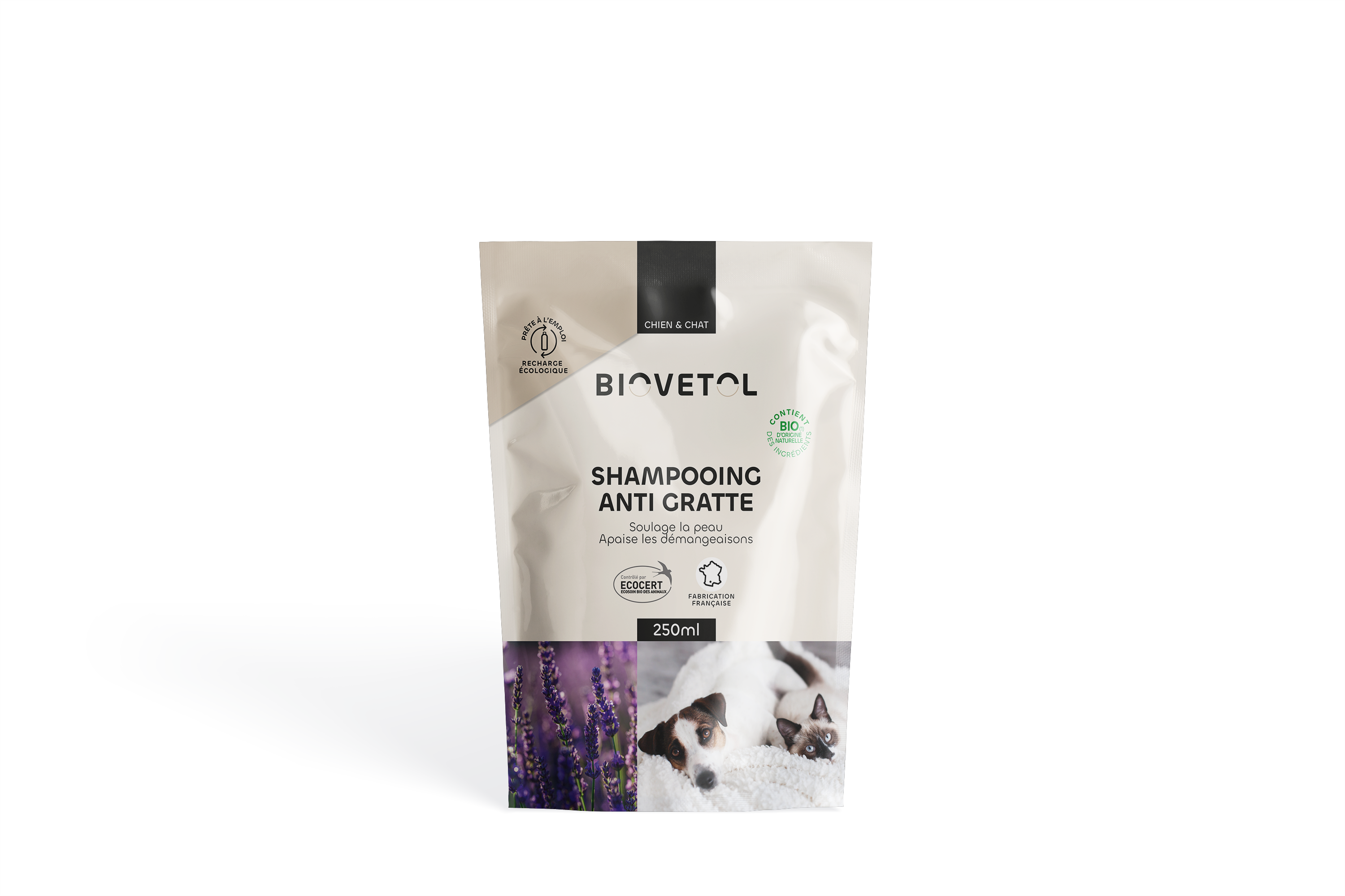 Biovetol - Shampoing Anti-Démangeaisons Bio (recharge écologique) - Imagen 1