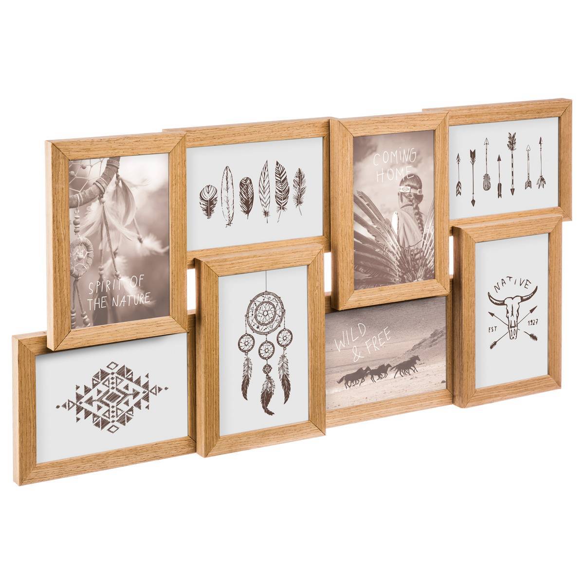 Atmosphera - Pêle-mêle "Mia" en bois 8 photos 10x15 cm - Atmosphera Créateur d'intérieur - Image 2