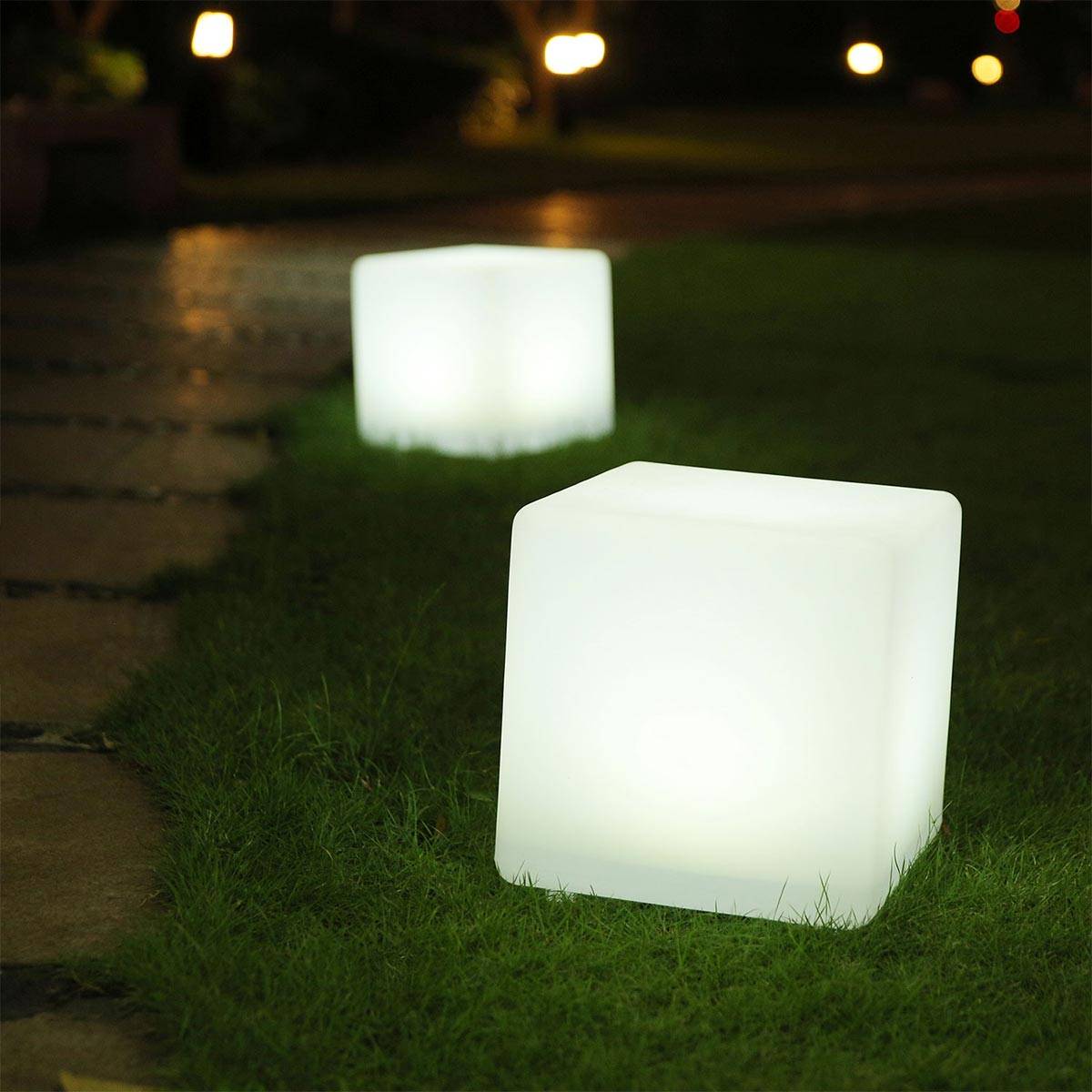 Lumisky - Cube lumineux solaire multicolore CASY H30cm - Imagen 3