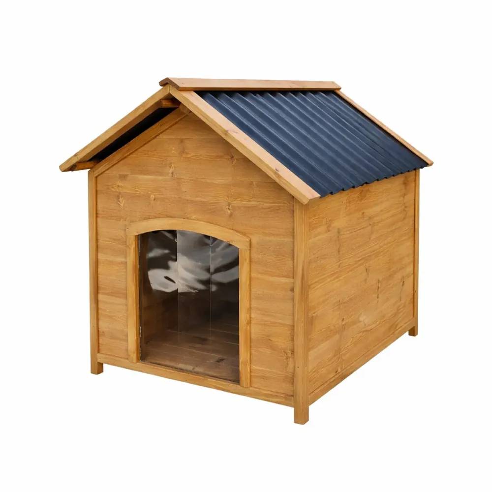 Niche en bois chalet pour chien - Taille XL - Toit PVC - Image 8