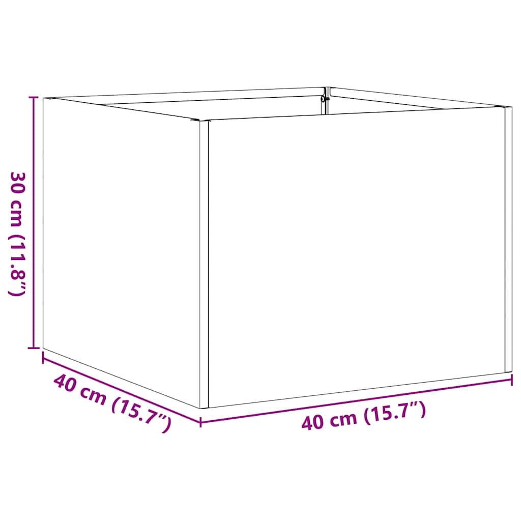 Jardinière acier inoxydable 40 x 40 x 30 cm - PANGIVO - Image 9