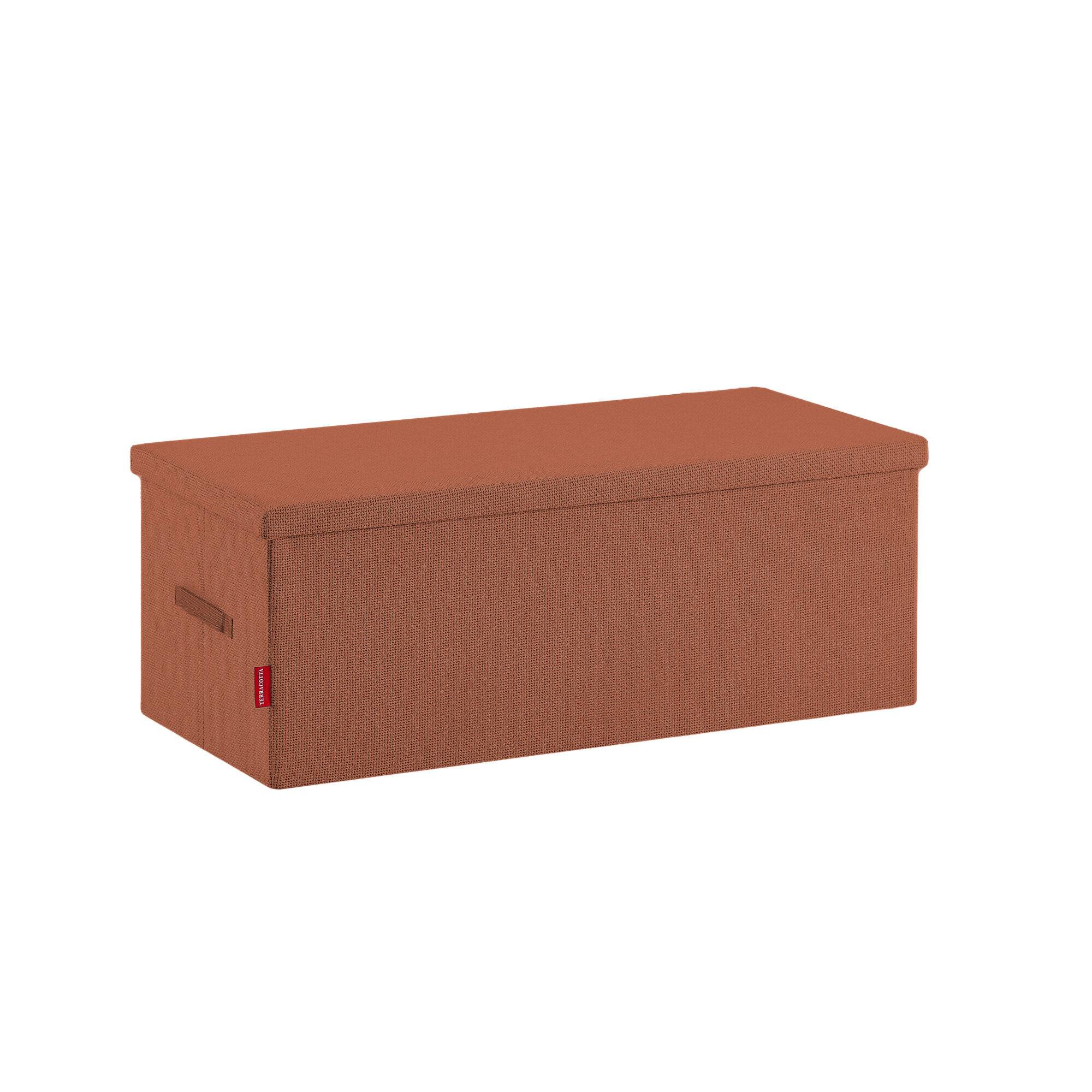 Table coffre Terracotta - Ouverture sur le dessus - Intérieur et extérieur - Couleur Terracotta - Imagen 1