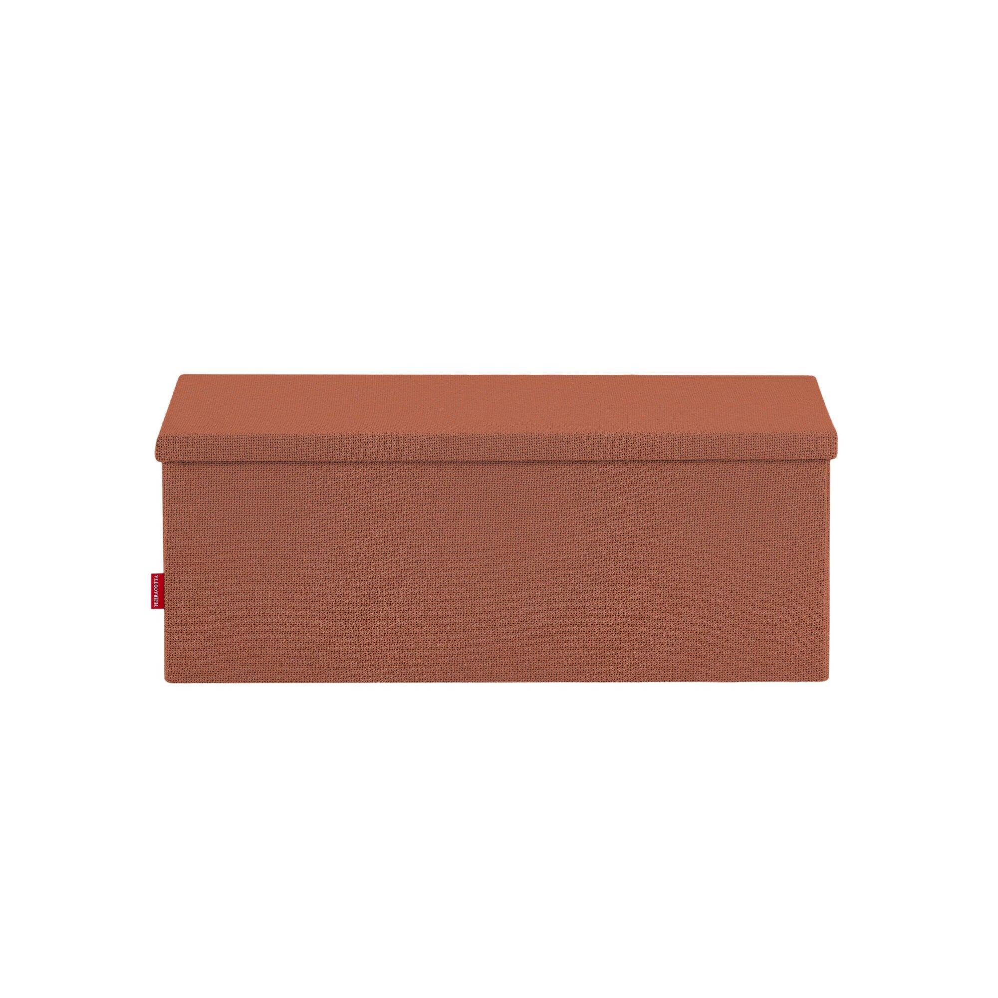 Table coffre Terracotta - Ouverture sur le dessus - Intérieur et extérieur - Couleur Terracotta - Imagen 2