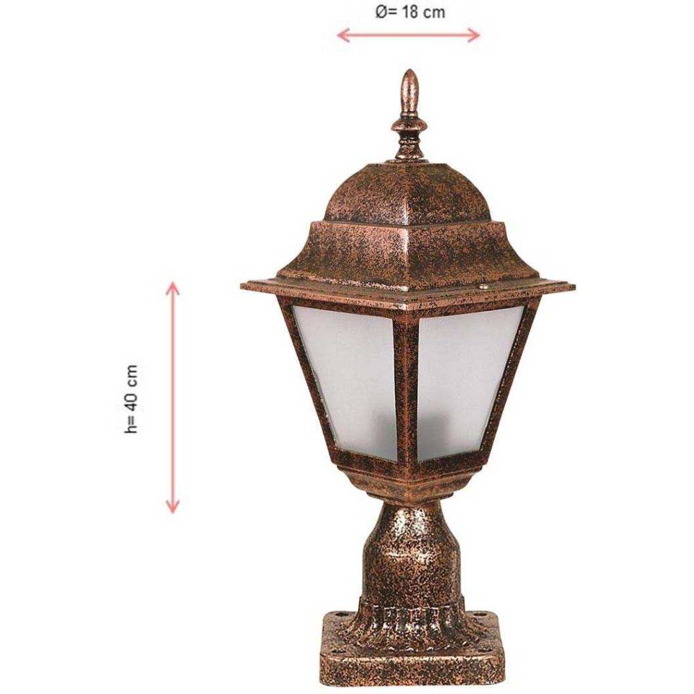 Hanah Home - Lampe de jardin en ABS vintage Eliette 18 x 40 cm - Imagen 2