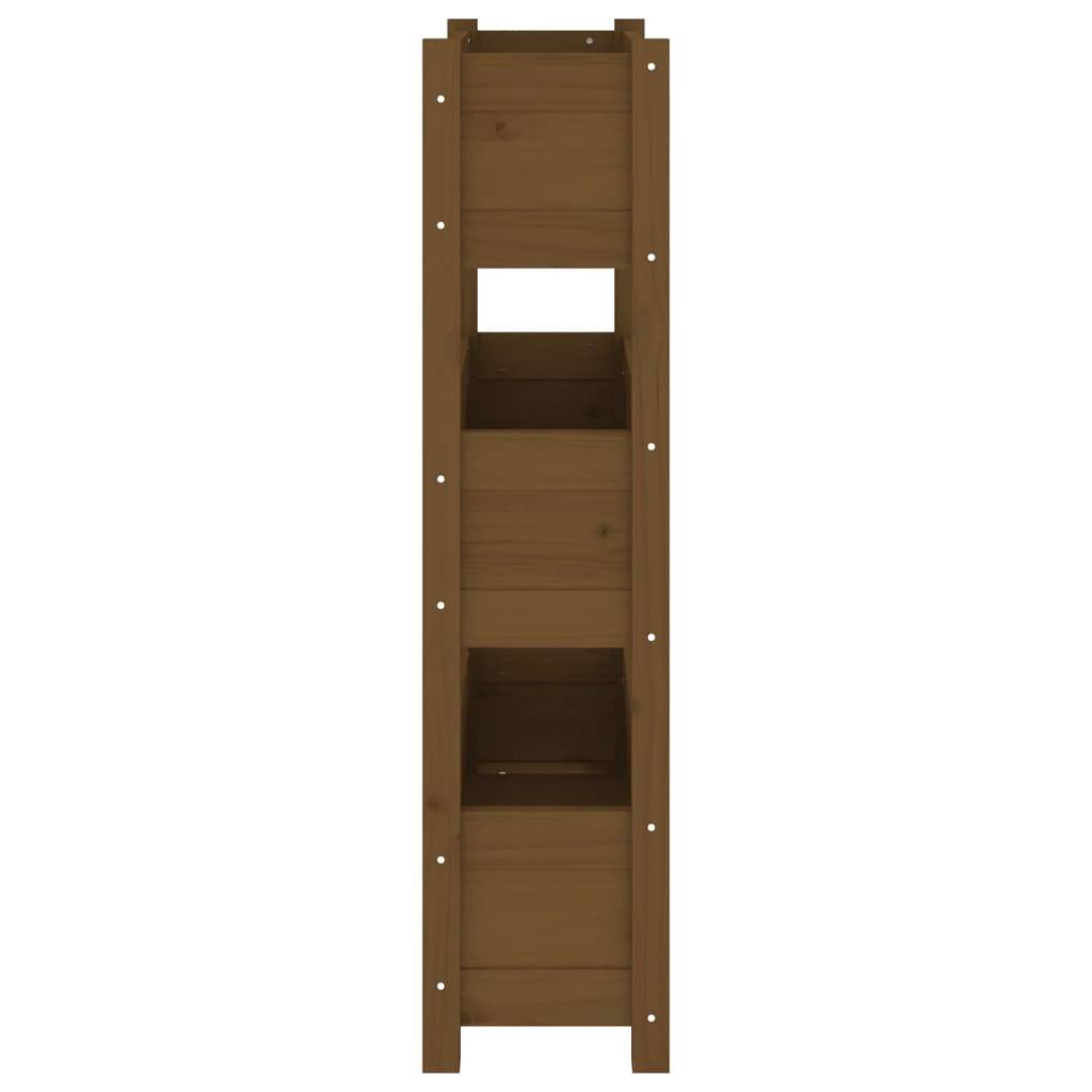 Maison Chic - Jardinière, Bac à fleurs, Pot de fleurs Marron miel 77x25x104,5 cm Bois massif de pin - Imagen 4
