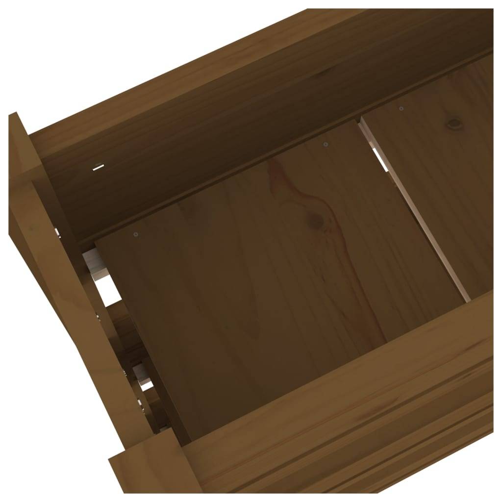 Maison Chic - Jardinière, Bac à fleurs, Pot de fleurs Marron miel 77x25x104,5 cm Bois massif de pin - Imagen 5