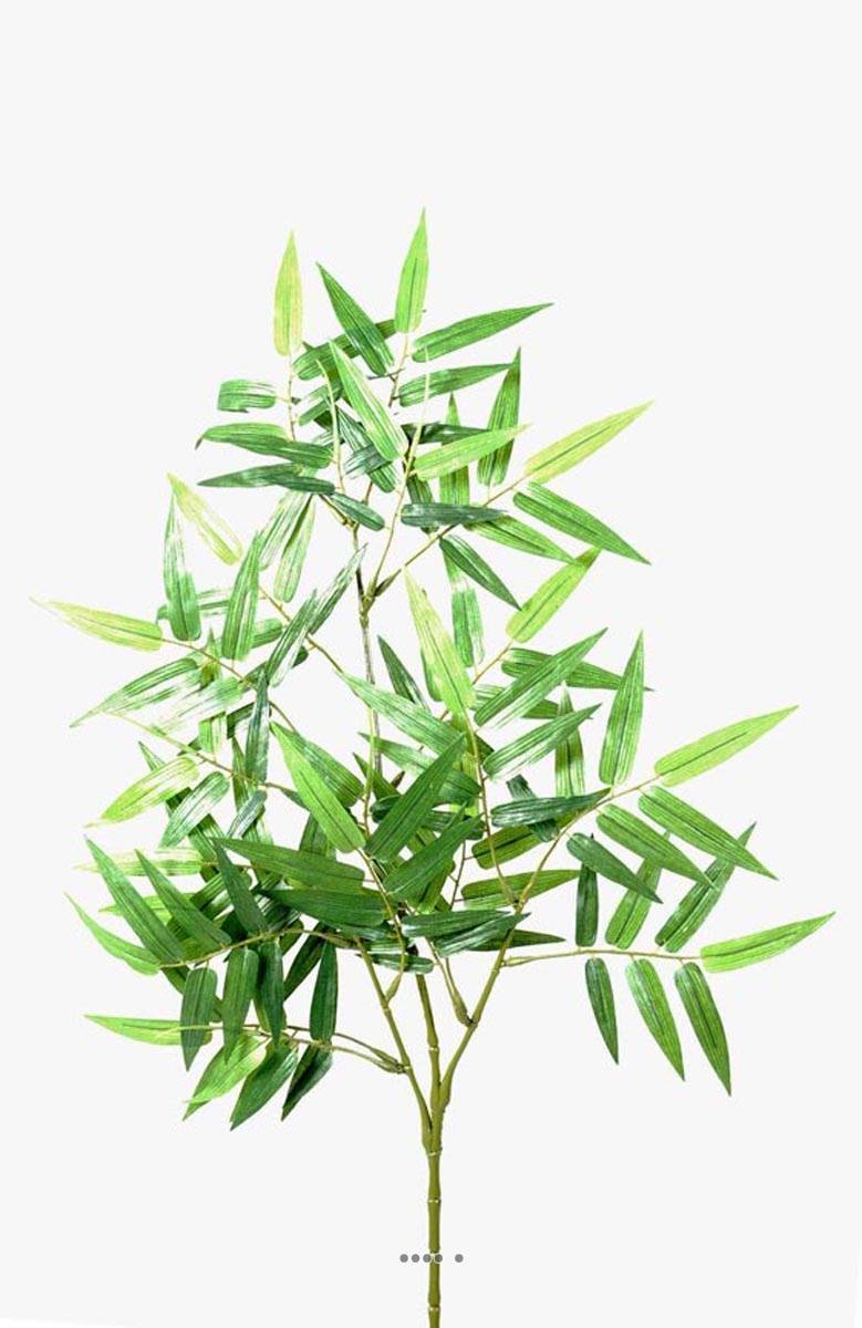 Artificielles - Branche de Bambou factice anti-UV, H77 cm L45cm feuillage tissu