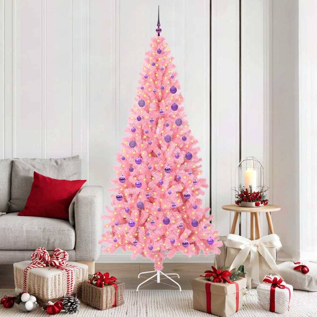 ComfortXL - Sapin de Noël Rose 180 cm Facile à Monter, Kit Tout Inclus avec Guirlande LED – ComfortXL Outdoor Living
