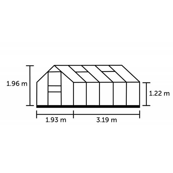Halls - Serre en verre horticole 6,2 m² - Popular 106, aluminium - Halls - Image 2