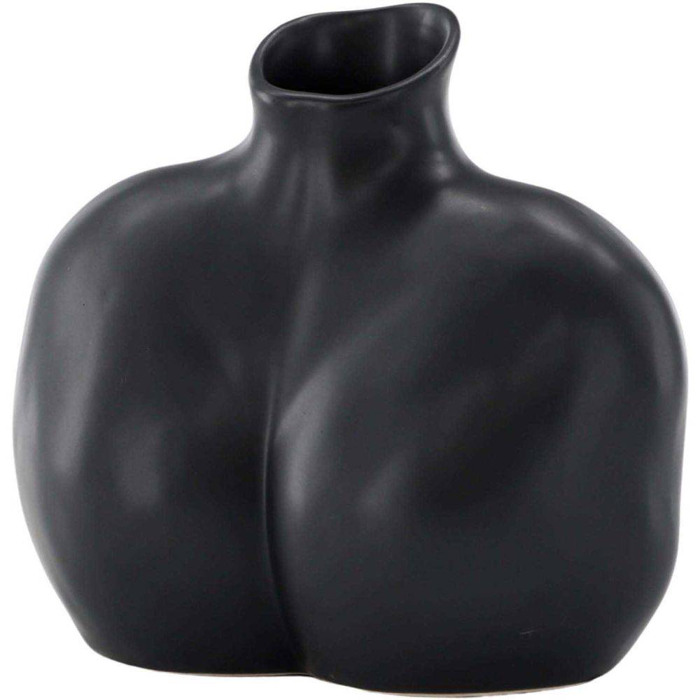 Venture Home - Vase en grès Harvey Noir - Imagen 3