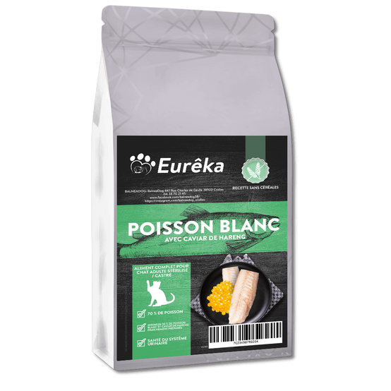 Croquettes chat adulte holistic sans céréales - Poisson Blanc avec Caviar de Hareng - 5 Kg - Image 1