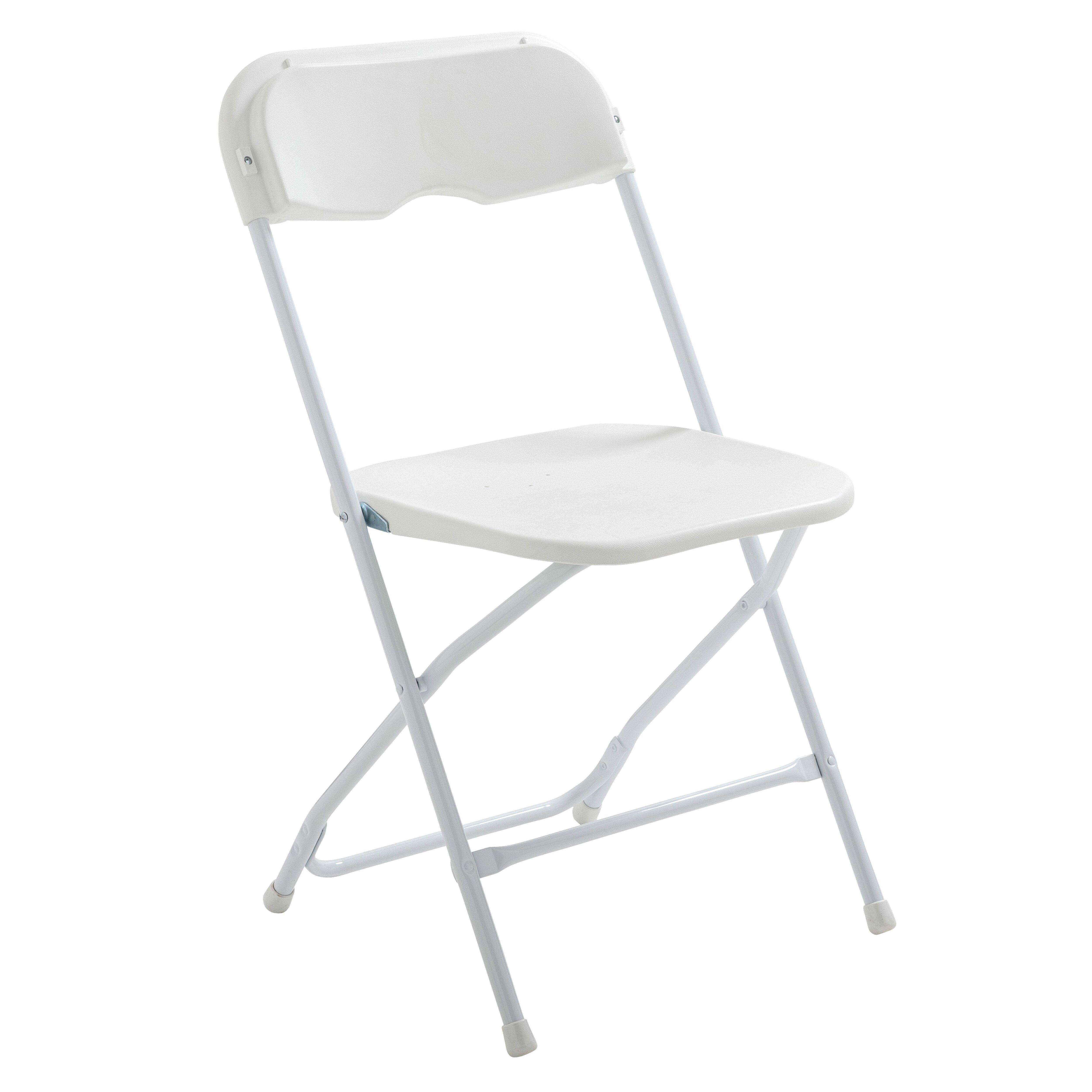 Oviala - Lot de 12 chaises pliantes blanches REKKEM - Oviala - Imagen 2
