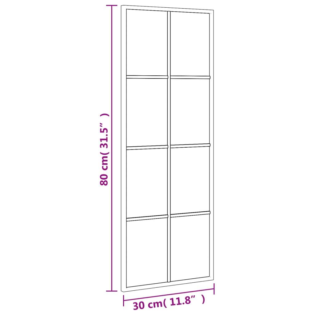Maison Chic - Miroir mural noir 30x80 cm rectangulaire fer Maison Chic - Image 8
